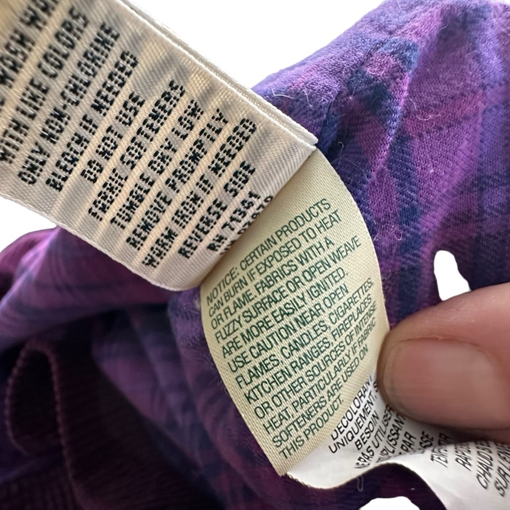 LL Bean Corduroy Shirt Jacket Womens 3X Purple Flannel Lined Shacket - Picture 8 of 12
